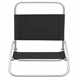 Avis Maison Chic Lot de 2 Chaises de plage pliables | Chaises Relax d'extérieur Noir Tissu -GKD53611