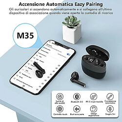 Chrono Écouteurs Bluetooth intra-auriculaires, écouteurs sans fil Écouteurs sans fil Écouteurs de sport avec charge rapide USB-C, couplage automatique, basses profondes stéréo, microphone intégré pour smartphones(noir)