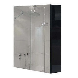 Acheter Mendler Ensemble pour salle de bain HWC-B19b, lavabo armoire de toilette armoire murale, haute brillance MVG-certifié ~ noir