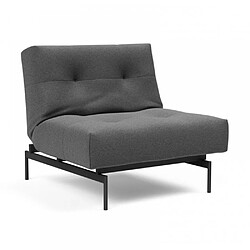 Inside 75 Fauteuil modulable ILB 202 acier noir tissu Mahoga Seal Grey