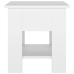 Maison Chic Table basse,Table Console Table d'appoint, Table pour salon Blanc 40x40x42 cm Bois d'ingénierie -MN87273 pas cher