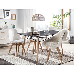 Beliani Table noire 140 x 80 cm BIONDI