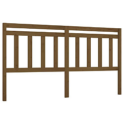 vidaXL Tête de lit Marron miel 206x4x100 cm Bois massif de pin