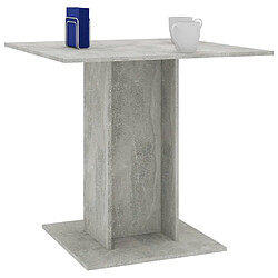 Maison Chic Table de salle à manger,Table à dîner Gris béton 80 x 80 x 75 cm Aggloméré -GKD61209 pas cher