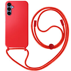 Avizar Coque Cordon Semi-Rigide pour Samsung Galaxy A15 Rouge pas cher