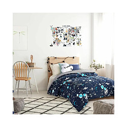 The Home Deco Kids Sticker mural Mappemonde 90x60 cm continents gris.