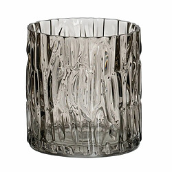 BigBuy Home Vase Gris Verre 12 x 12 x 12 cm