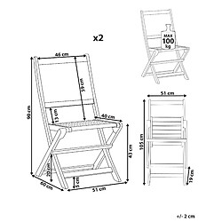 Avis Beliani Chaise de jardin PARAGGI Bois clair