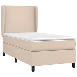 Avis Maison Chic Structures de lit + matelas,Lit à sommier tapissier avec matelas Cappuccino 80x200 cm -MN52441