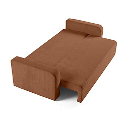 Bestmobilier Miro - canapé droit 3 places - convertible avec coffre - en velours texturé