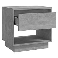 Acheter Maison Chic Table de chevet Table de Nuit Meuble de Rangement Gris béton 45x34x44 cm Aggloméré