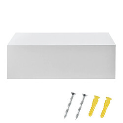 Avis Helloshop26 2 tables de chevet nuit étagères murales pour chambre à coucher avec 2 Tiroirs 46 cm blanc 03_0000165