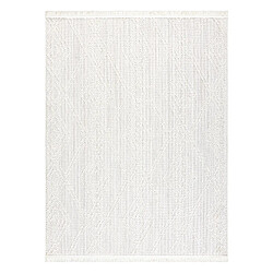 RUGSX Tapis NANO EN14A Diamants, bouclé, tissé plat blanc 240x330 cm