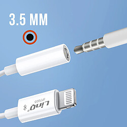 Adaptateur Lightning Mâle vers Jack 3.5mm Femelle Connexion Bluetooth LinQ Blanc pas cher