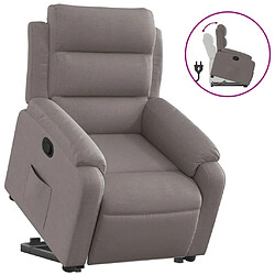 vidaXL Fauteuil inclinable taupe tissu