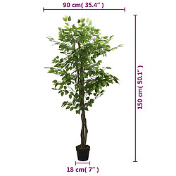 Acheter vidaXL Ficus artificiel 756 feuilles 150 cm vert