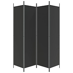 Avis vidaXL Cloison de séparation 4 panneaux Noir 200x200 cm Tissu