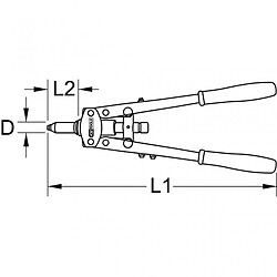 KS TOOLS 150.9633 Pince à riveter universelle à 2 bras