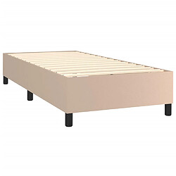 Avis vidaXL Sommier à lattes de lit avec matelas Cappuccino 90x190 cm