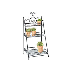 Esschert Design Etagère pliante à plantes Arabesques Escalier 3 niveaux.