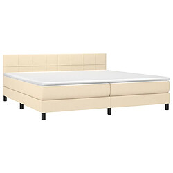 Avis Sommier à lattes,Cadre à lattes de lit et matelas et LED pour Adulte Crème 200x200cm Tissu -MN70536