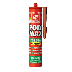 colle de montage et mastic d?étanchéité - griffon poly max fix&seal express - terracotta - griffon 6310414