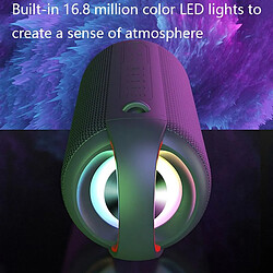 Avis Yonis Enceinte Waterproof Bluetooth 20W LED Couleur Avec Basses Puissantes