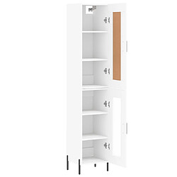 Avis vidaXL Buffet haut Blanc 34,5x34x180 cm Bois d'ingénierie