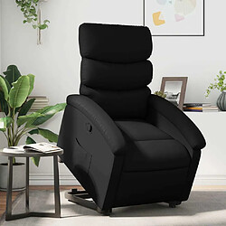 Maison Chic Fauteuil Relax pour salon, Fauteuil inclinable Noir Similicuir -GKD12638