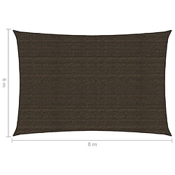 Avis Helloshop26 Voile d'ombrage 160 g/m² marron 6 x 8 m PEHD 02_0009179