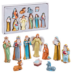 BigBuy Home Crèche de Noël Multicouleur Résine Naissance/Crèche 20 x 12 x 3 cm