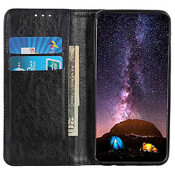 Etui en PU antichoc, auto-absorption magnétique, texture crazy horse avec support pour votre Motorola Edge 30 Neo 5G - noir