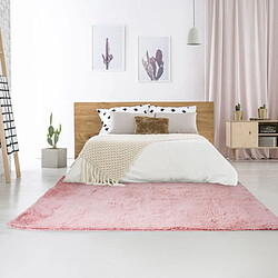 Thedecofactory NEO YOGA - Tapis lavable à base fine et souple extra doux rose 160x230 pas cher