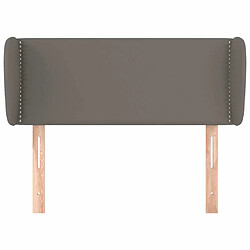 Avis Maison Chic Tête de lit moderne avec oreilles pour chambre - Décoration de lit Gris 83x23x78/88 cm Similicuir -MN82377