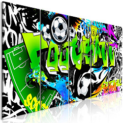 Artgeist Tableau - Football Graffiti (5 Parts) Narrow [100x40]