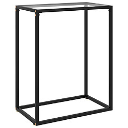 vidaXL Table console Transparent 60x35x75 cm Verre trempé 