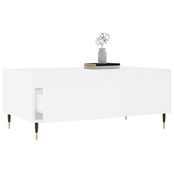 Avis Maison Chic Table basse,Table Console Table d'appoint, Table pour salon Blanc 90x50x36,5 cm Bois d'ingénierie -MN86151