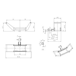 Varanmotors PN002 Support de treuil mobile pour treuil de 3600KG à 6100Kg