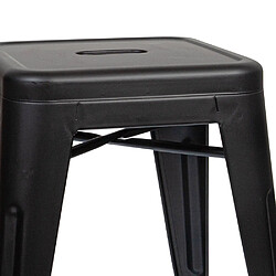 Tabouret VANTAGGIO BRUSH noir mat hjh OFFICE