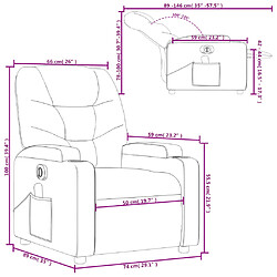 vidaXL Fauteuil de massage inclinable électrique rouge bordeaux pas cher