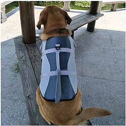 Acheter Gilet De Sauvetage Pour Chien Réglable Maillot De Bain Gilet De Sécurité De Natation + Poignée Silver_XL