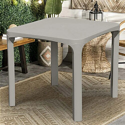 Table bar café Poly rotin 80x80 Grand Soleil Olè, Couleur: Beige