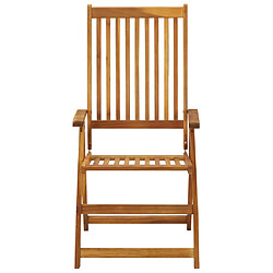 Acheter Maison Chic Lot de 2 Chaises inclinables de jardin avec coussins | chaises d'extérieur | Fauteuil Relax Bois d'acacia -GKD51139