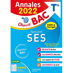 SES spécialité terminale : annales 2022, sujets & corrigés : nouveau bac - Occasion