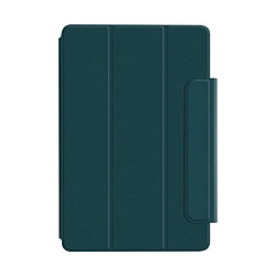 Etui en PU léger, avec support à trois volets, fermoir magnétique vert foncé pour votre Xiaomi Pad 5/Pad 5 Pro