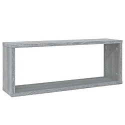 Avis Maison Chic Lot de 6 Étagères murales,Étagère Rangement flottate cube Sonoma gris 60x15x23 cm Bois -MN86122