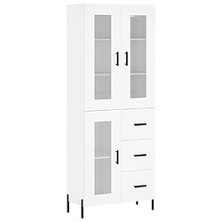 vidaXL Buffet haut Blanc 69,5x34x180 cm Bois d'ingénierie