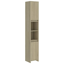 Maison Chic Armoire de salle de bain,Meuble de rangement,Meuble haut Chêne sonoma 30x30x183,5 cm Aggloméré -GKD836643