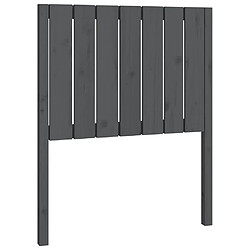 vidaXL Tête de lit Gris 80,5x4x100 cm Bois massif de pin