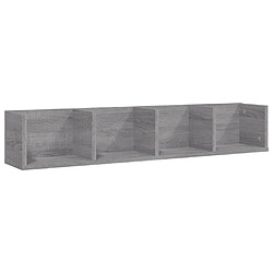 Maison Chic Étagère murale flottante,Etagère de rangement à CD Sonoma gris 100x18x18 cm Bois d'ingénierie -MN45269